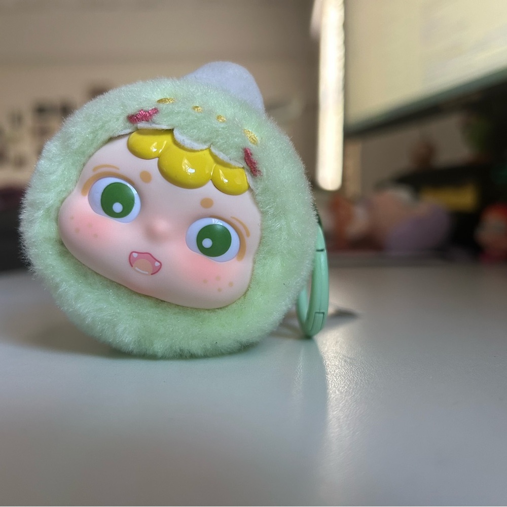 Green Dino Plush Keychain